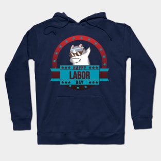 Happy Labor Day Orange Cat Hoodie